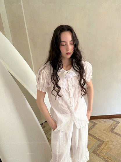 Short-sleeved cotton shirt【s0000012762】