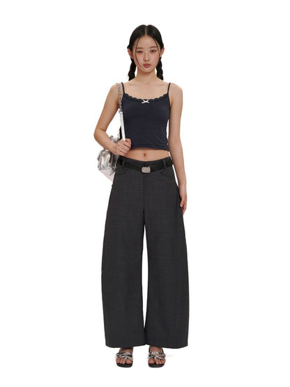 Micro Machete Draped Wide Leg Western Trousers【s0000012507】