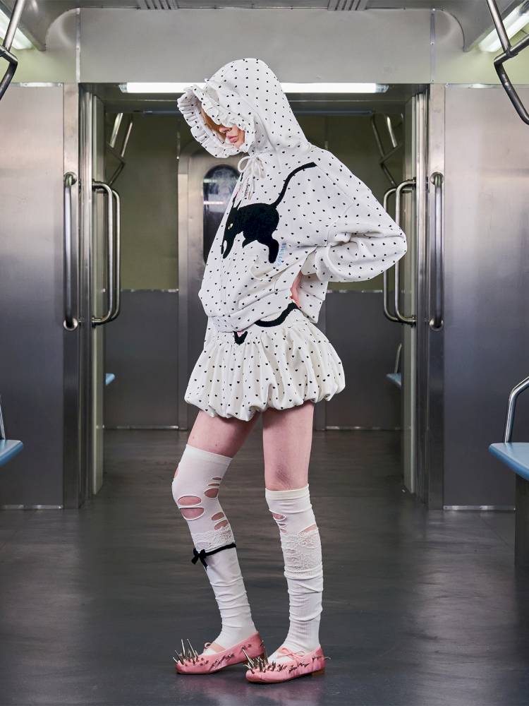 Cat Tail Embroidered Pumpkin Skirt【s0000014423】