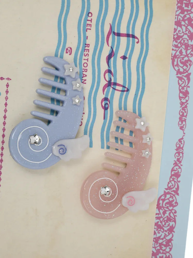 Cute Pink-Blue Comb Hair Clip【s0000013940】