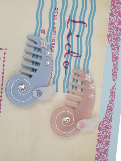 Cute Pink-Blue Comb Hair Clip【s0000013940】