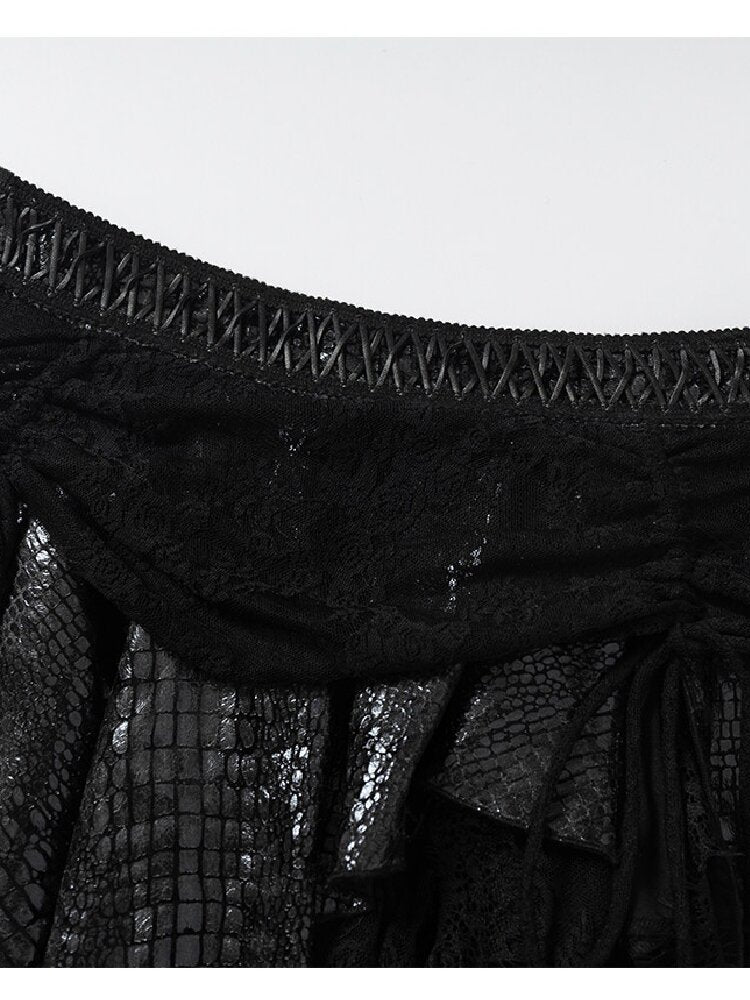Baroque Velvet Lace A-Line Skirt【s0000016988】