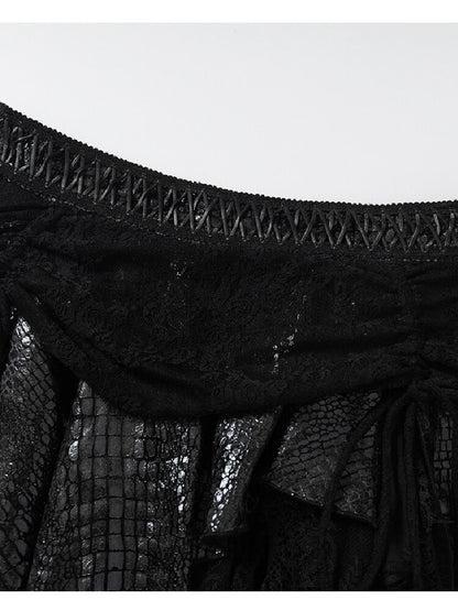 Baroque Velvet Lace A-Line Skirt【s0000016988】
