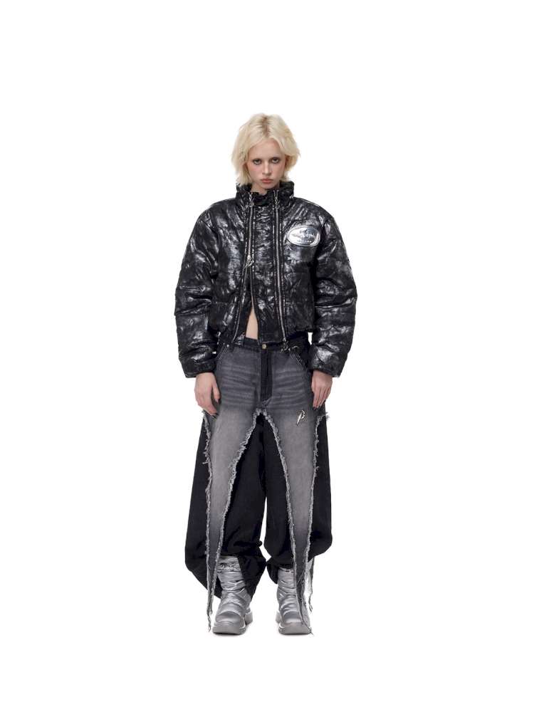 Silver Electric Moon Zipper Jacket【s0000015136】