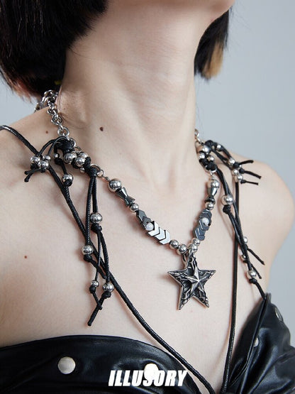 Handmade Beaded Punk Style Necklace【s0000018811】