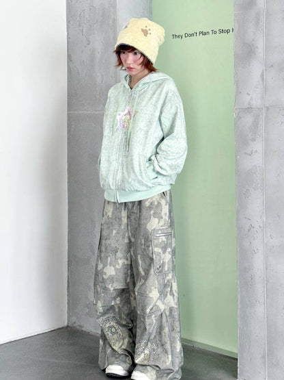 Rhinestone Paratrooper Camo Pants【s0000014449】