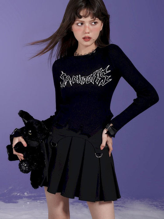 Asymmetric Hole Breaking Bottom Sweater【s0000005050】