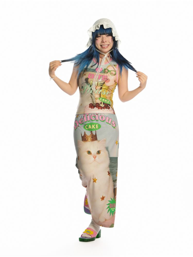 Y2K Stretch Casual Halter Long Skirt【s0000013521】