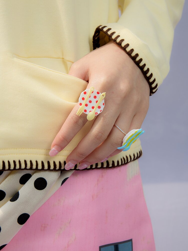 Tableware Star Ring Necklace【s0000015847】