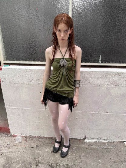 Strapless halter neck two-way vest【s0000012703】