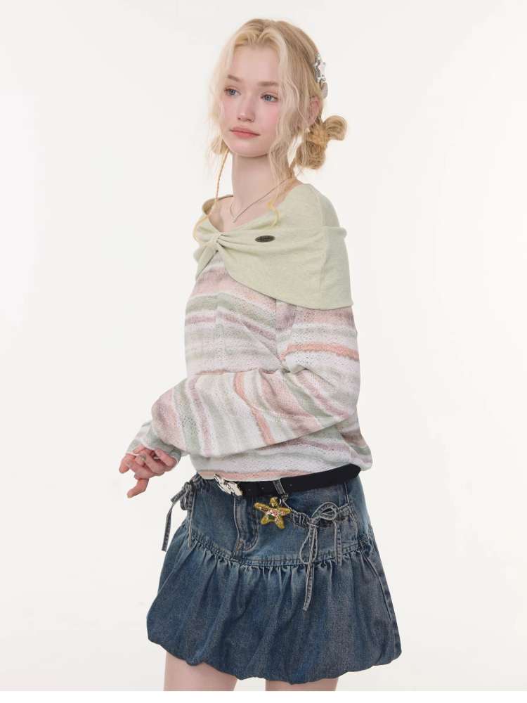 Spring Mist Butterfly Knit Top【s0000015428】