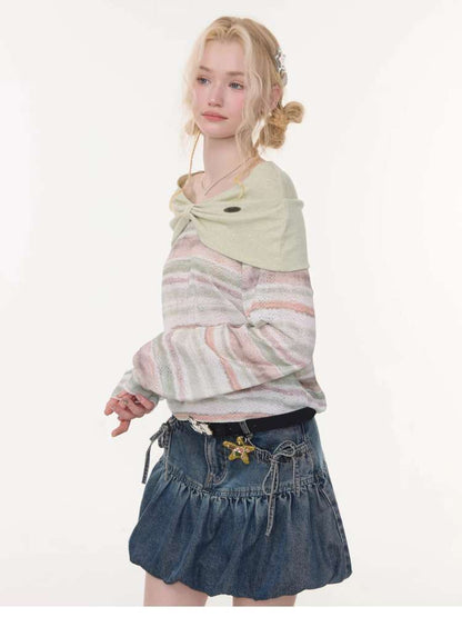 Spring Mist Butterfly Knit Top【s0000015428】
