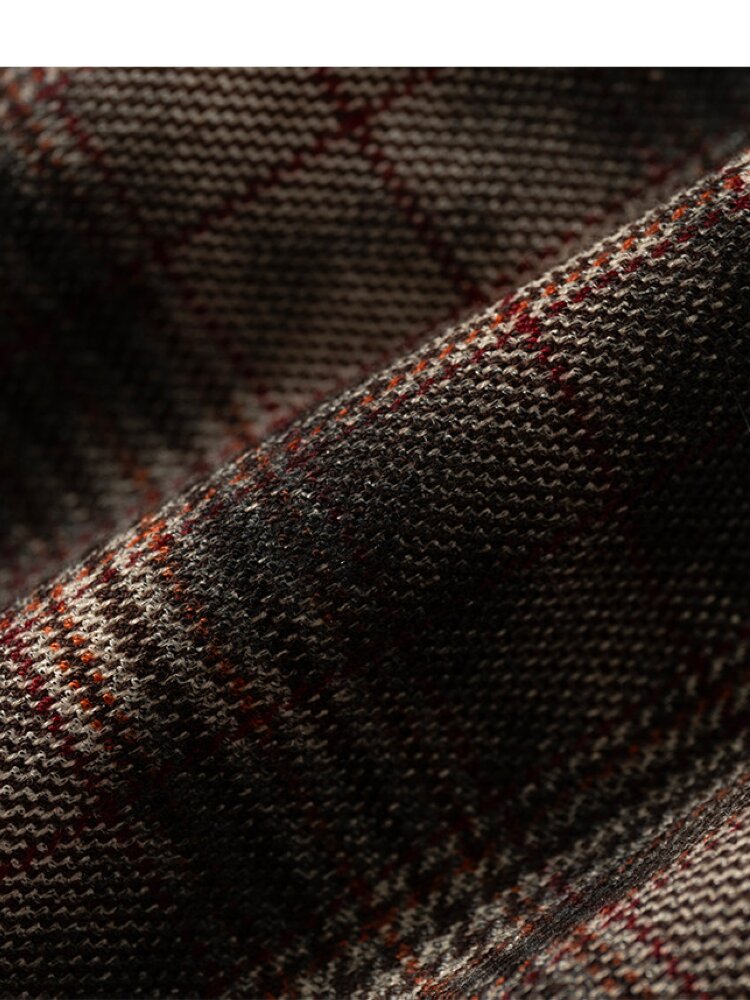 Check Knit Fake Two Piece Shirt【s0000015547】