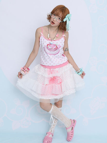 Double-Layer Tulle Short Skirt【s0000017756】