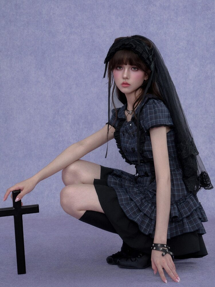 Lunar Eclipse Doll Breasted Dress【s0000017276】
