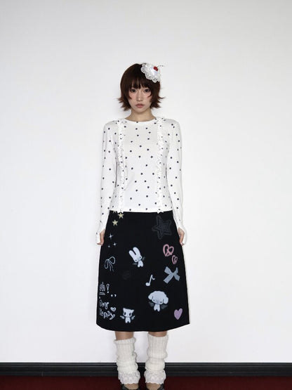 Star Cotton Overfinger Top【s0000018660】