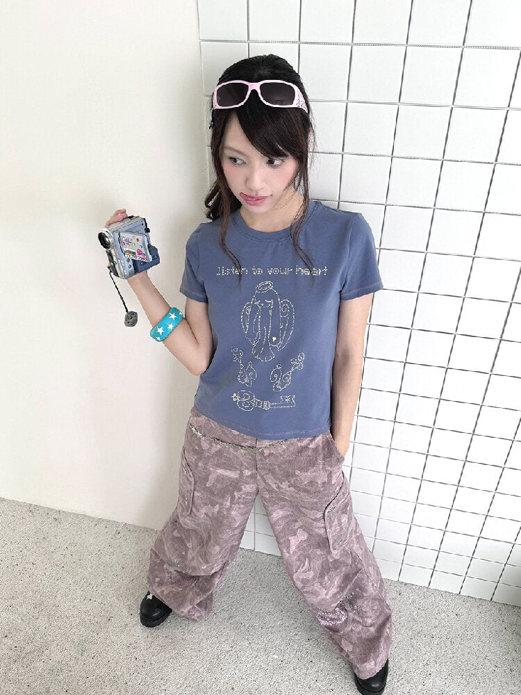 Millennium Navy Angel Rabbit T-shirt【s0000017474】