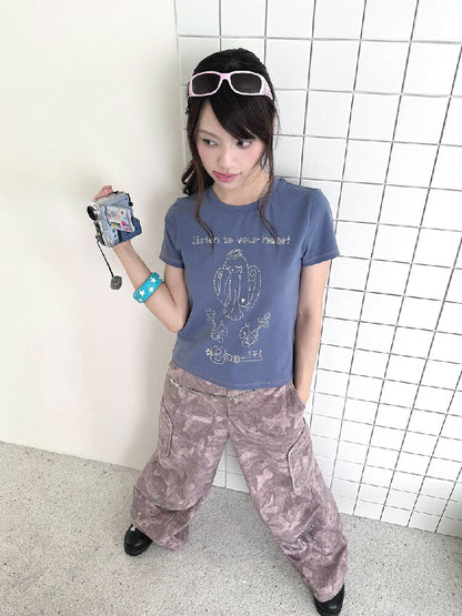 Millennium Navy Angel Rabbit T-shirt【s0000017474】