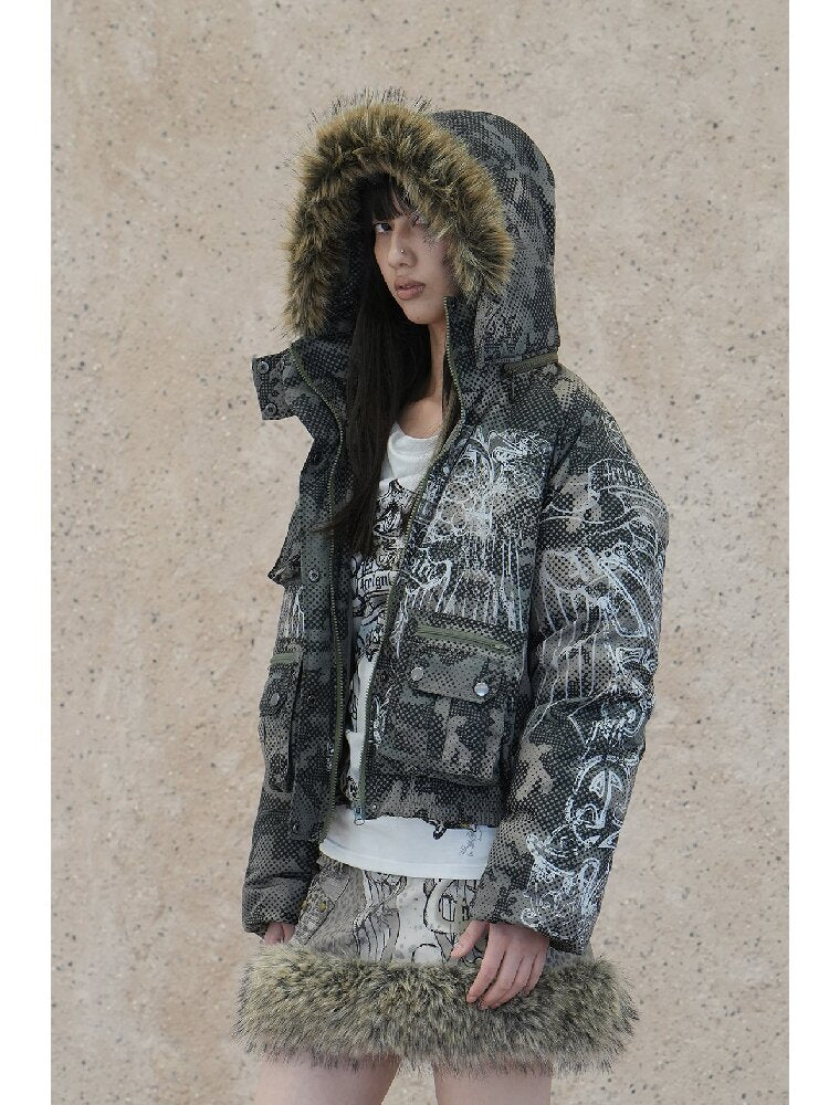 Snow Leopard Corduroy Short Skirt【s0000018068】