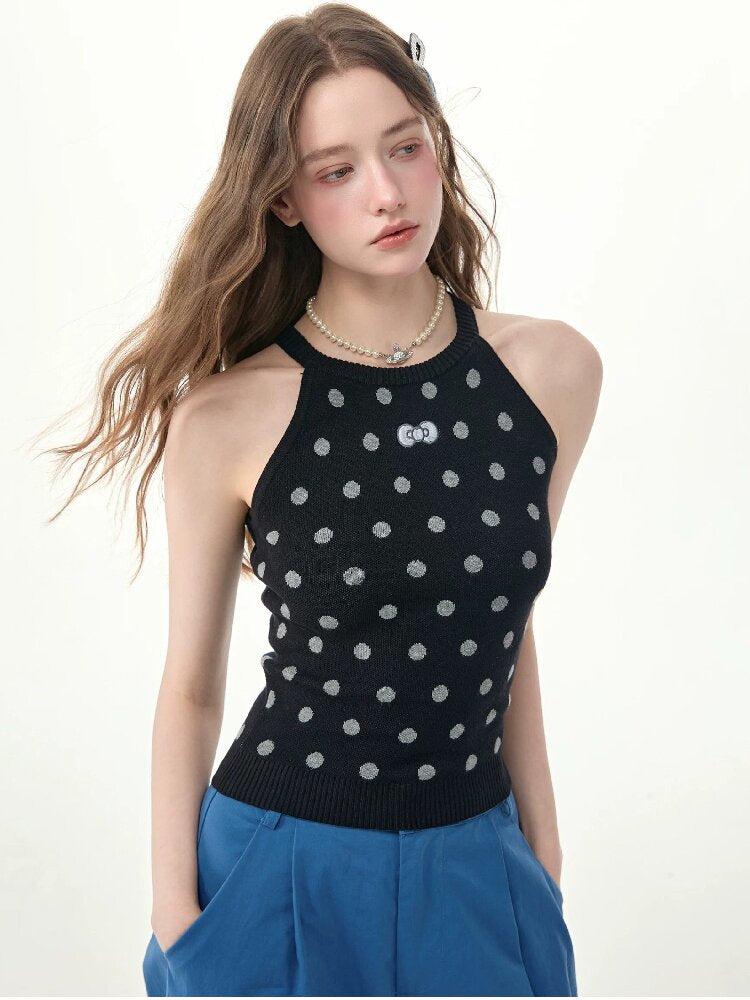 Broken Star Knot Halter Tank Top【s0000017257】