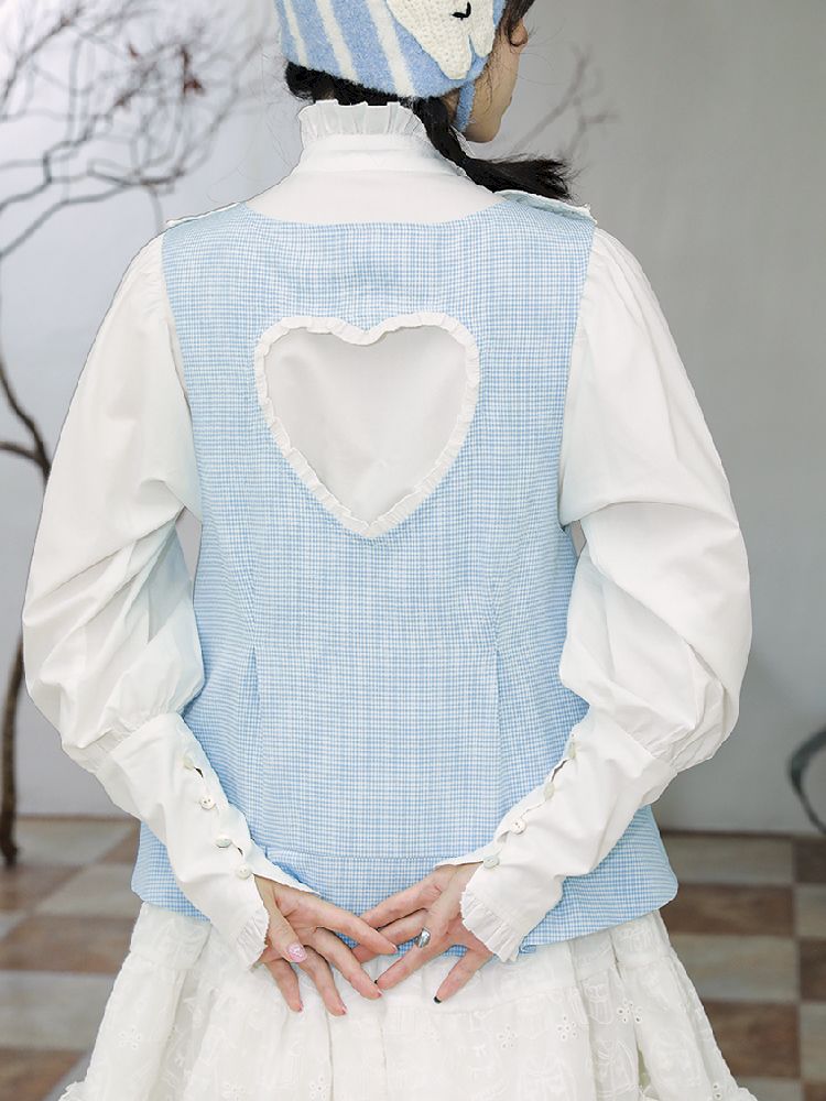 Bear Cross Stitch Openwork Fairy Vest [S0000010905]