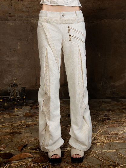 Heavy Duty Lace Patchwork Pants【s0000018380】
