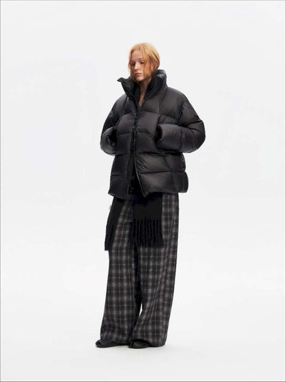 Winter Stand Collar Black Warm 90 Down Jacket【s0000014871】