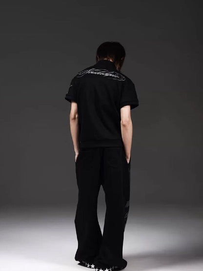 Flag Sub-Print Stand-Up Zip Tee【s0000018275】