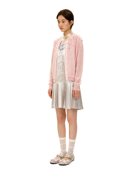 Cashmere Beaded Floral Cardigan【s0000016111】