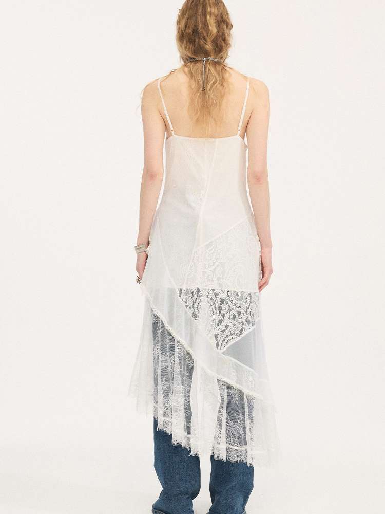 Lace Irregular Patchwork Dress【s0000015411】