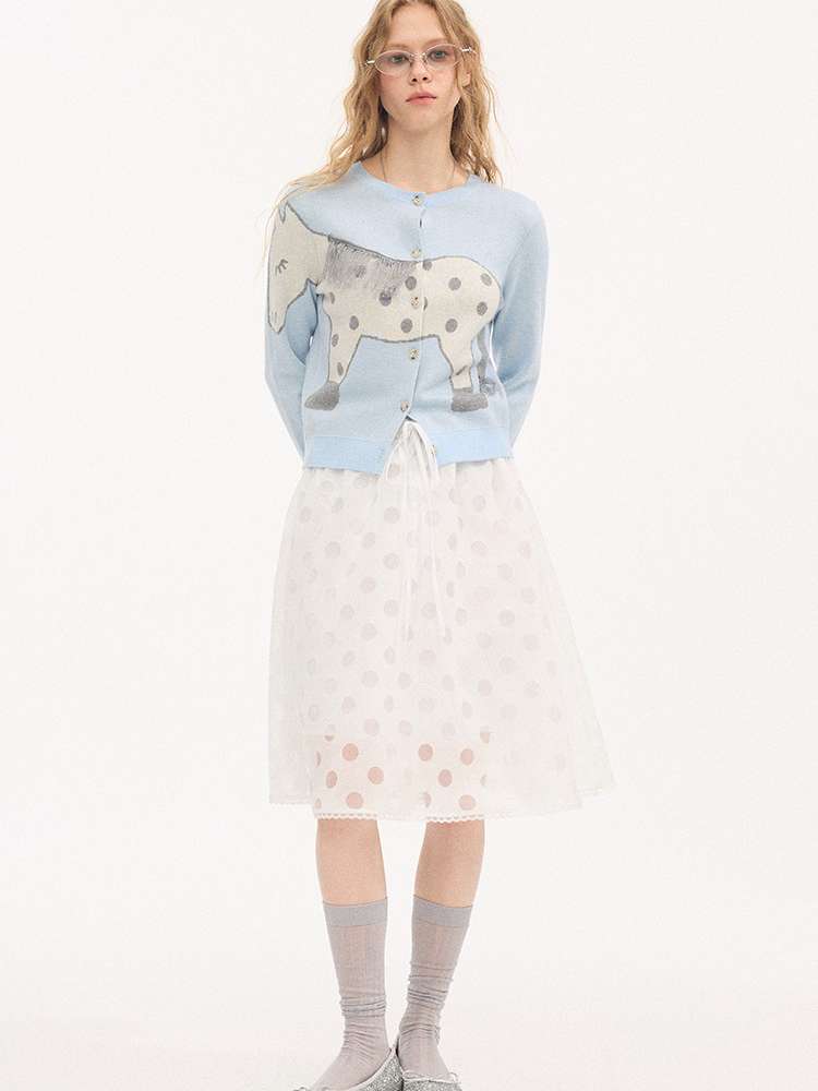Polka Dot Pony Knit Cardigan【s0000015403】