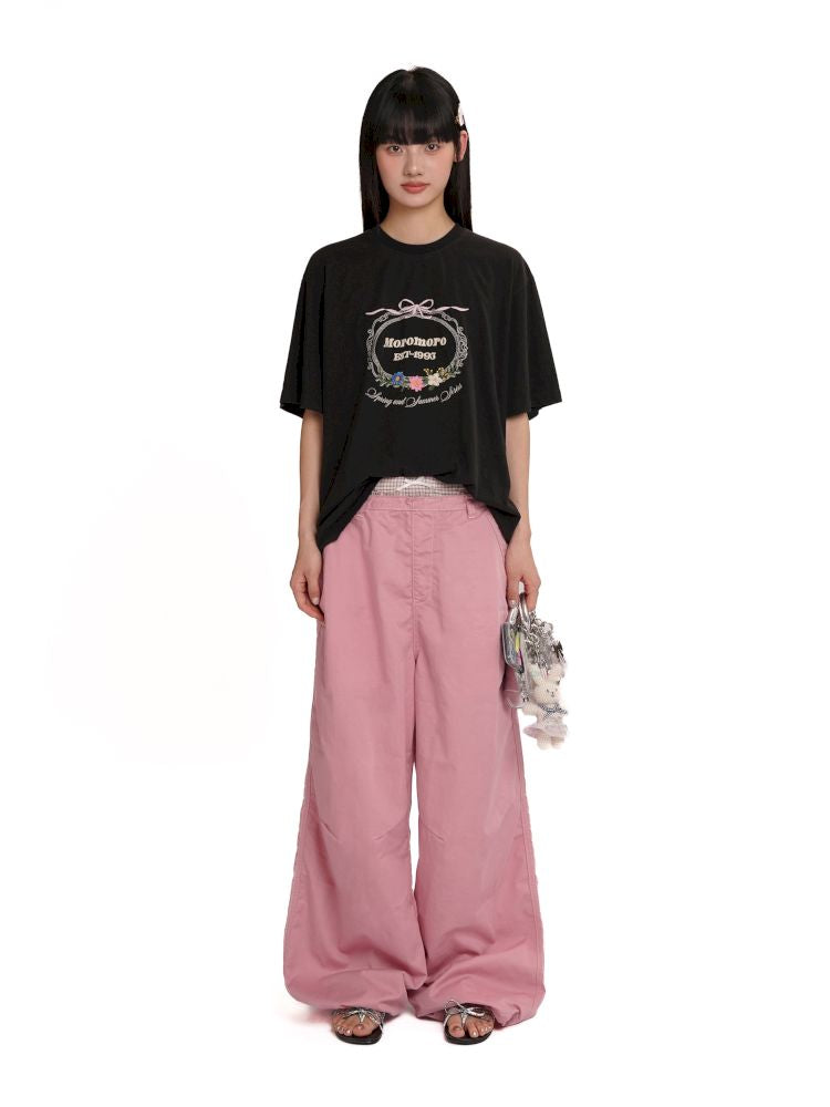 Relaxed fit adjustable cuffs casual pants【s0000012547】