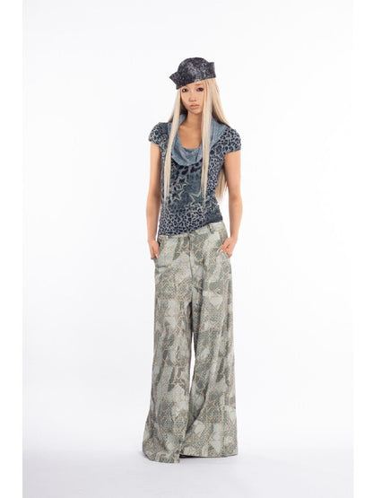 Vintage Graffiti Stars Print Pants【s0000018058】