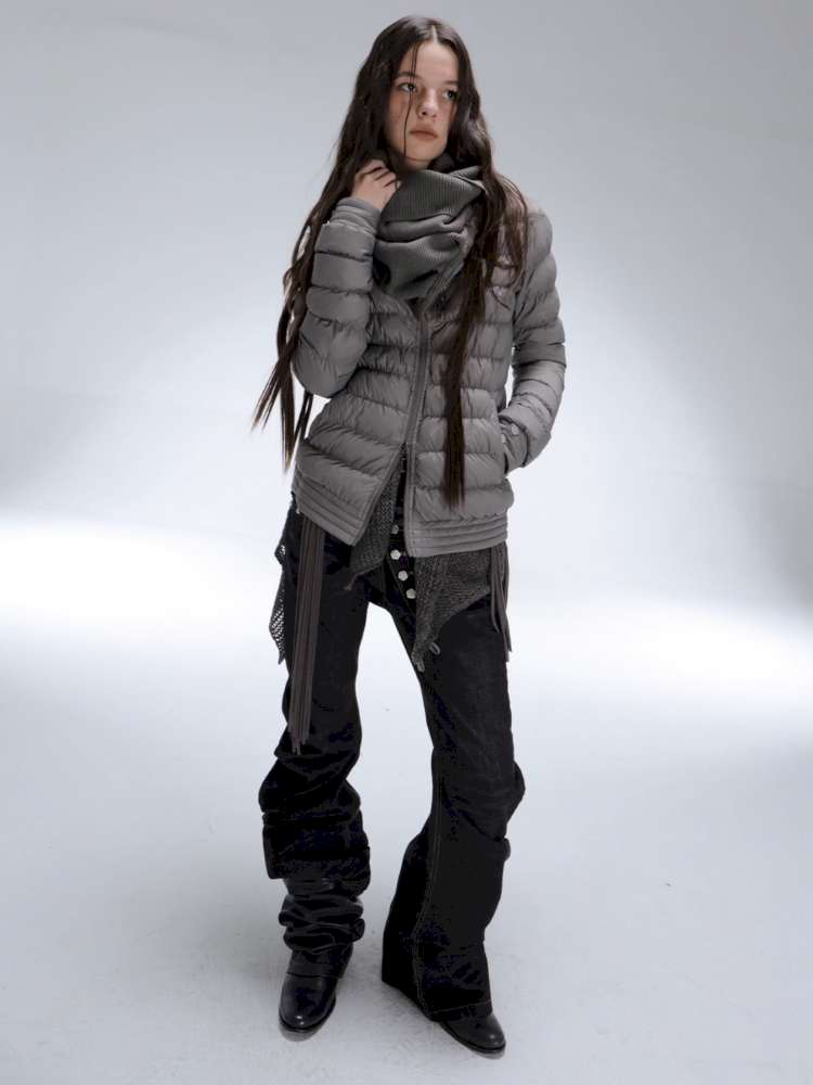 Original Pile Collar Slim Short Down Jacket【s0000014710】