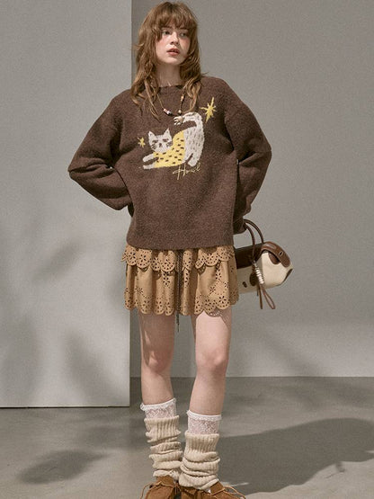 Long-Sleeve Pullover Knit Sweater【s0000014401】