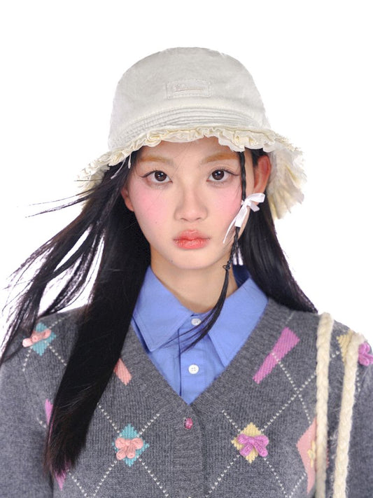 Show face small white temperament hat【s0000008618】