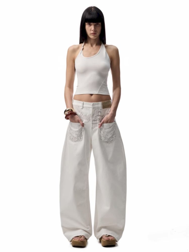 Old washed scimitar jeans【s0000012391】