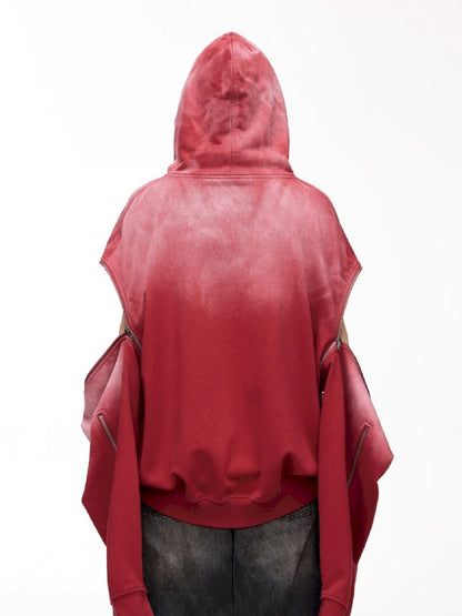 Washed Embroidered Hooded Sweatshirt【s0000011357】