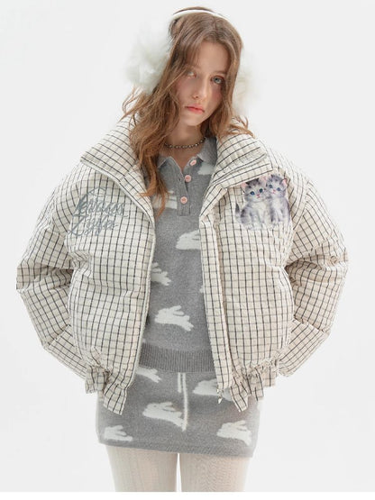 Short Thickened Cat Drawstring Jacket【s0000011505】