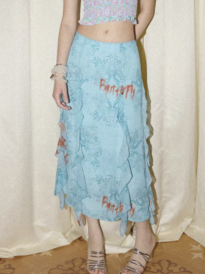 Wallpaper High Waist Skinny Skirt【s0000012269】