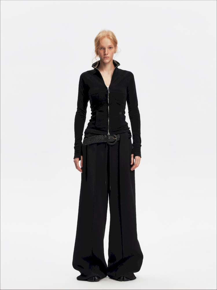 American Scimitar Drape Wide-Leg Slacks【s0000014877】