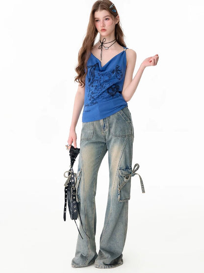 Retro Rabbit Print Swing Camisole【s0000017675】
