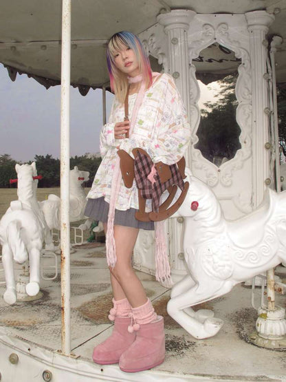 Horse Rolling Trojan Tote Bag【s0000015381】