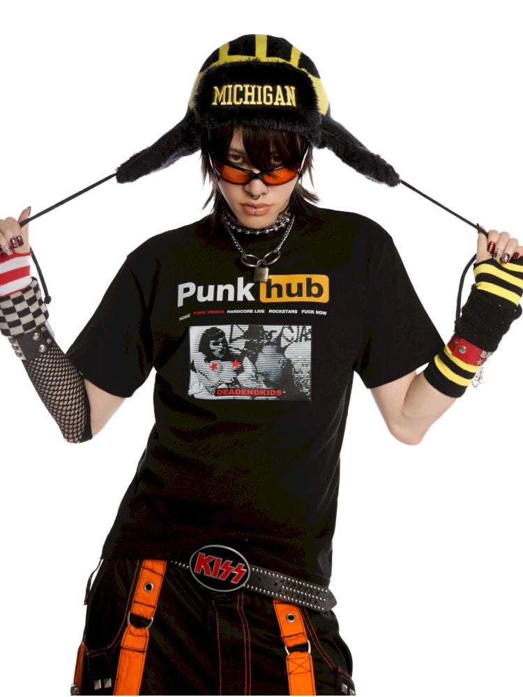 Street tide cool unisex hundred shoulder T-shirt【s0000013605】