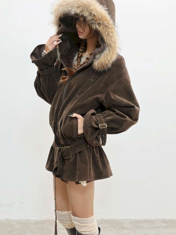 French Velvet Rabbit Fur Jacket【s0000014835】