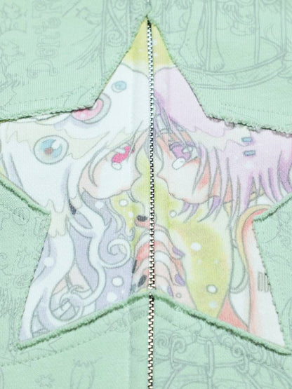 Star-Print Hooded Sweatshirt【s0000014437】