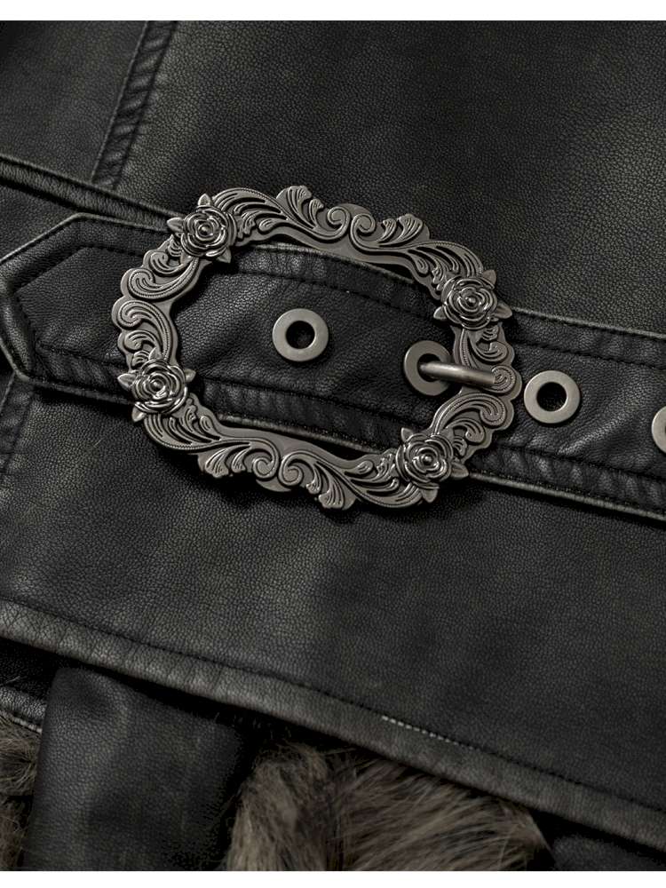 Tie-Front Shearling Vest【s0000014459】