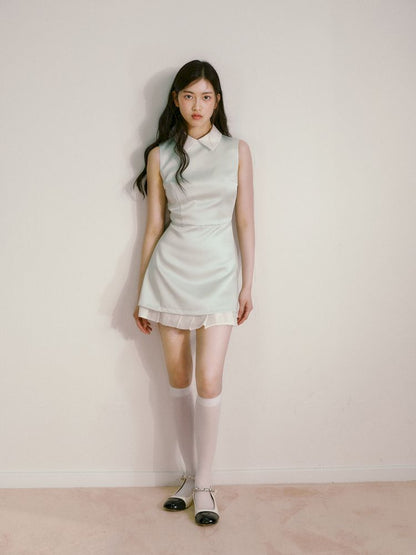 False Two Piece Hem Straight Dress【s0000013245】