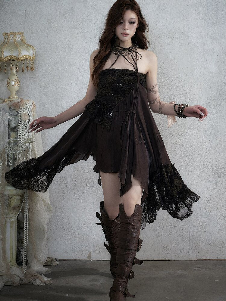 Dreamy Heiress Lace Chiffon Dress【s0000017984】