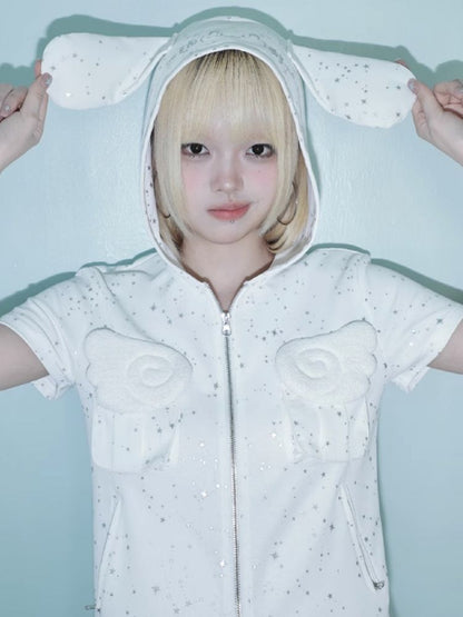 Hot Rhinestone White Vest Jacket【s0000012334】